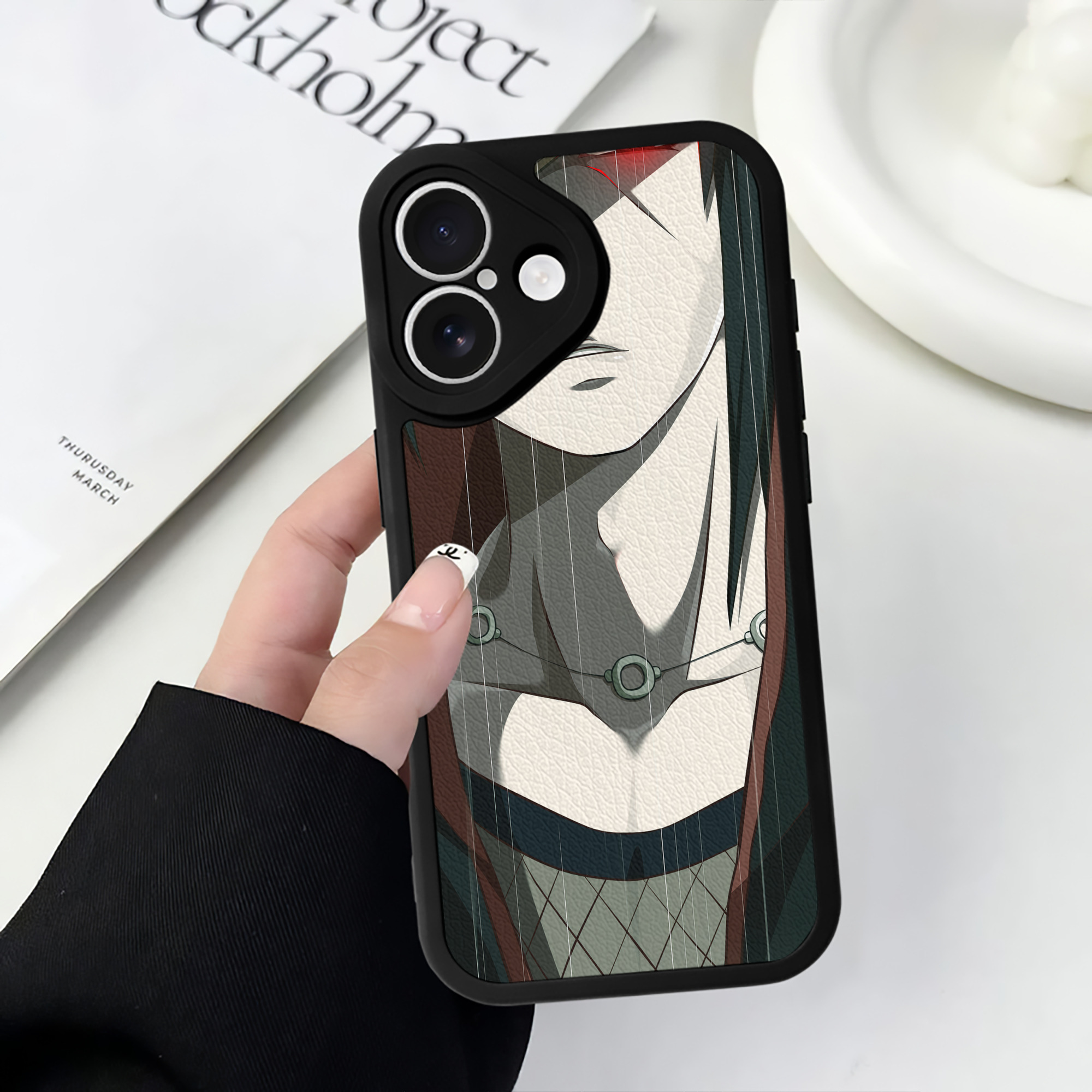 （画像用） NARUTO -ナルト- NARUTO -ナルト- 疾風伝 【iPhone 16シリーズ対応】シリコンスマホケース（レザー調） 材質：シリコン